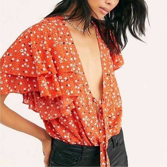 Free People Call Me Later Bodysuit Top - Picture 2 of 10